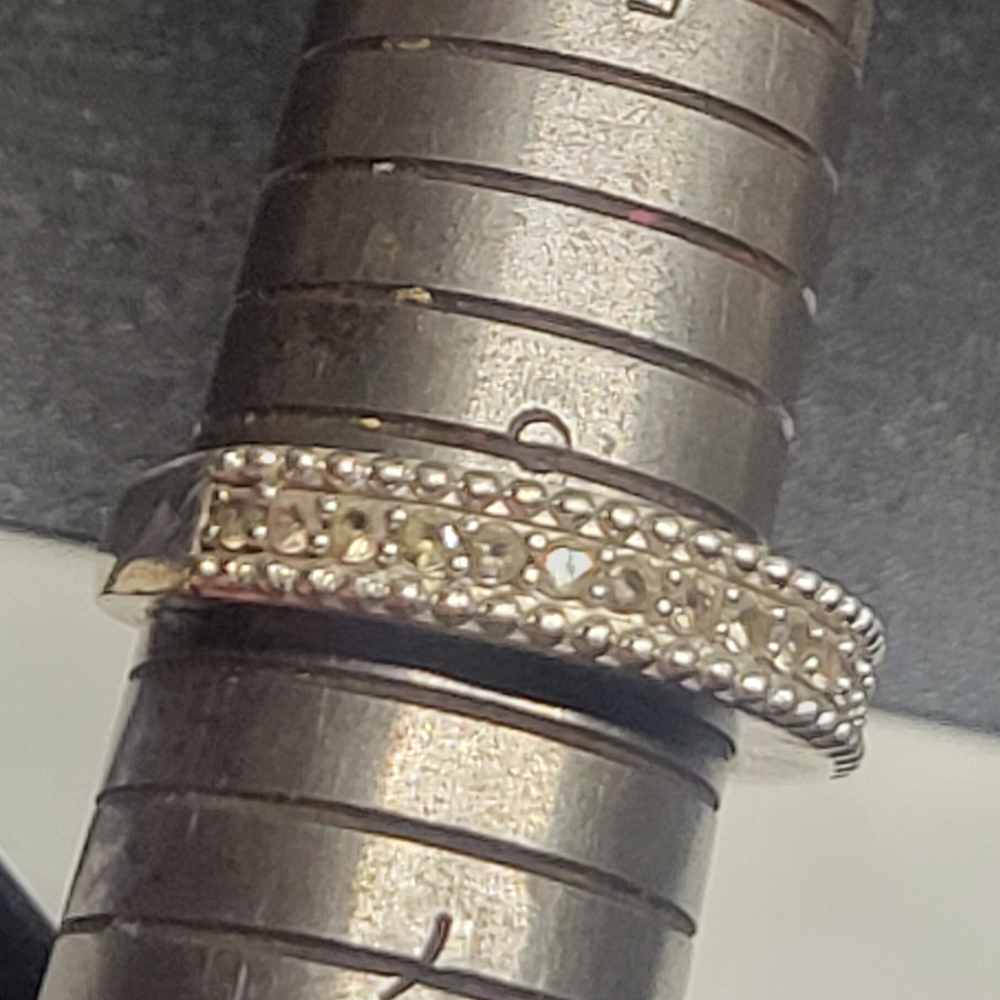 Sterling Silver And Diamond Ring